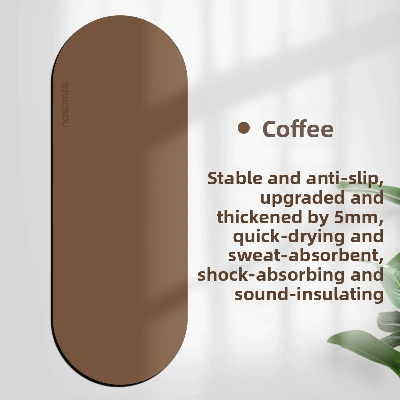 Thickened oval rubber yoga mat