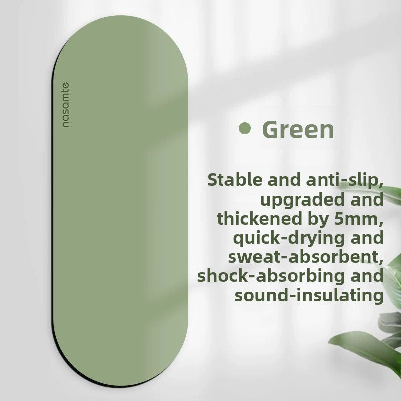 Thickened oval rubber yoga mat