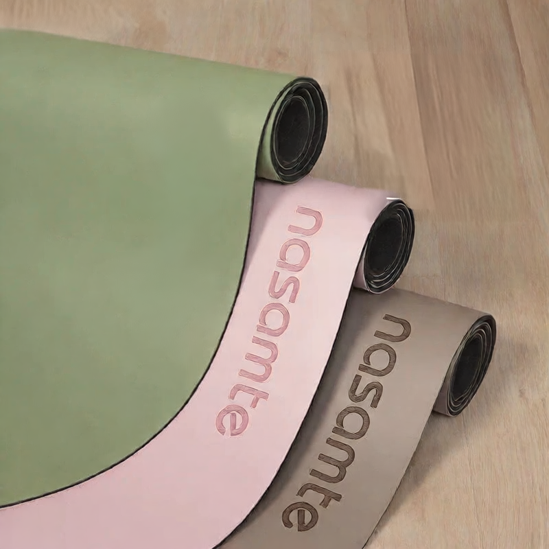 Thickened oval rubber yoga mat