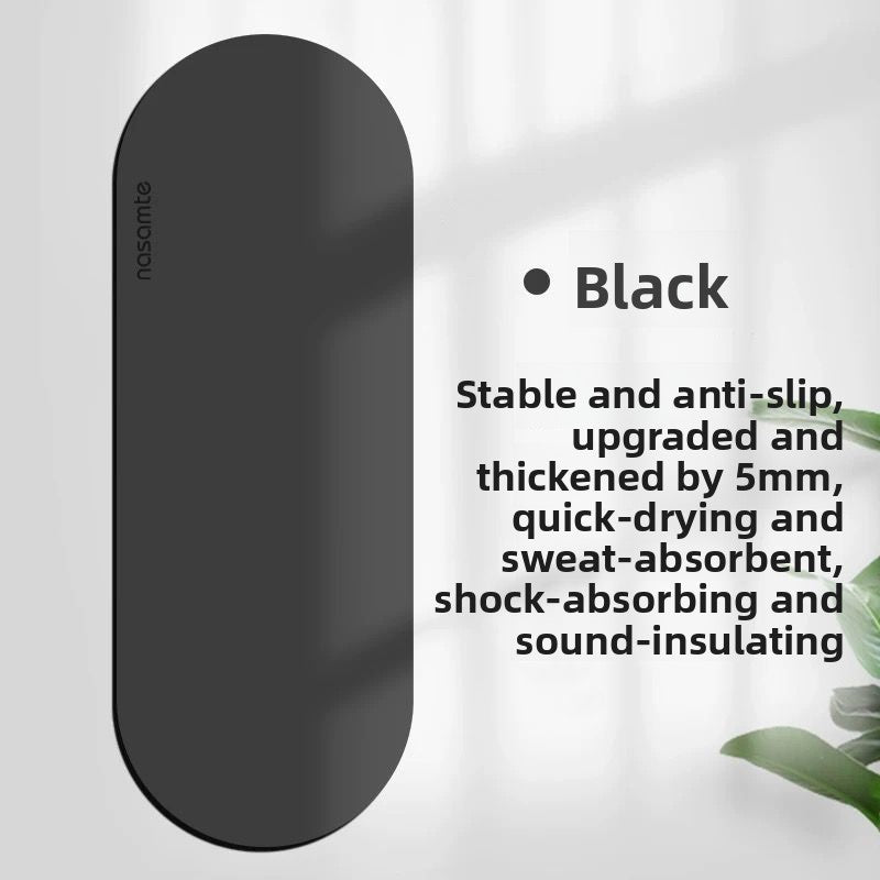 Thickened oval rubber yoga mat